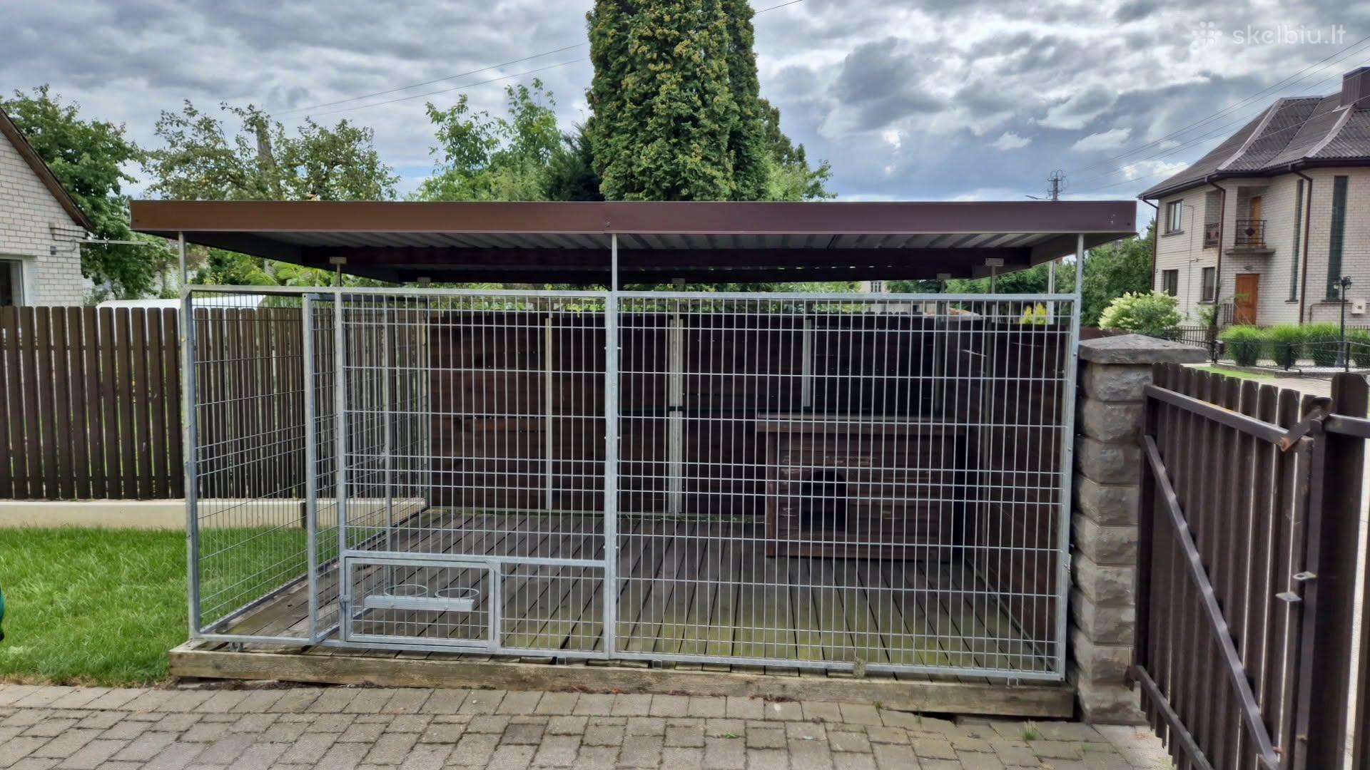 Parduodamas nerūdijančio plieno voljieras šunims