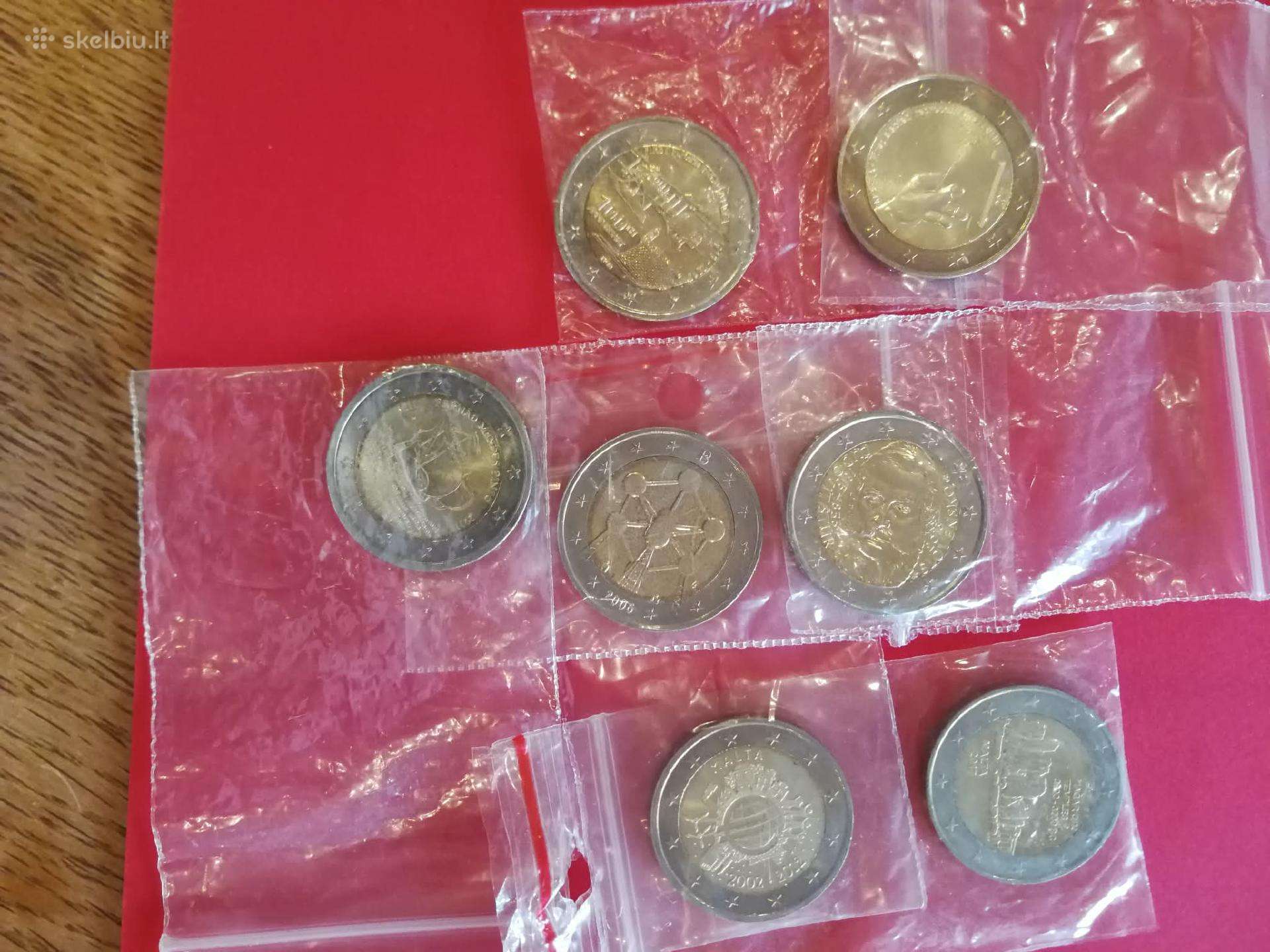 2 euru progines monetos