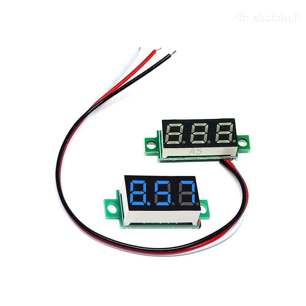 LED voltmetras Dc 0-100v
