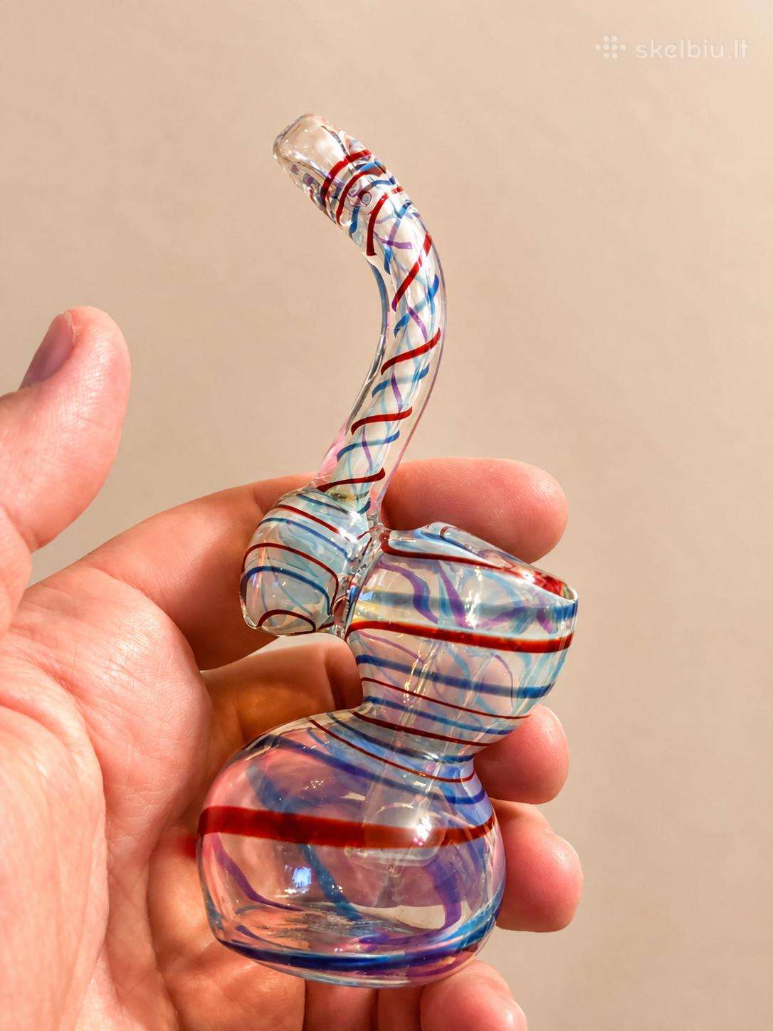 Cbd stiklinė pypkė rankų darbo. Pilnai funkcionali