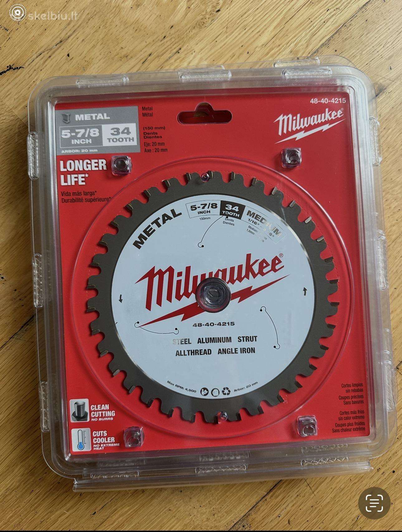 Milwaukee metalo pjovimo diskas.