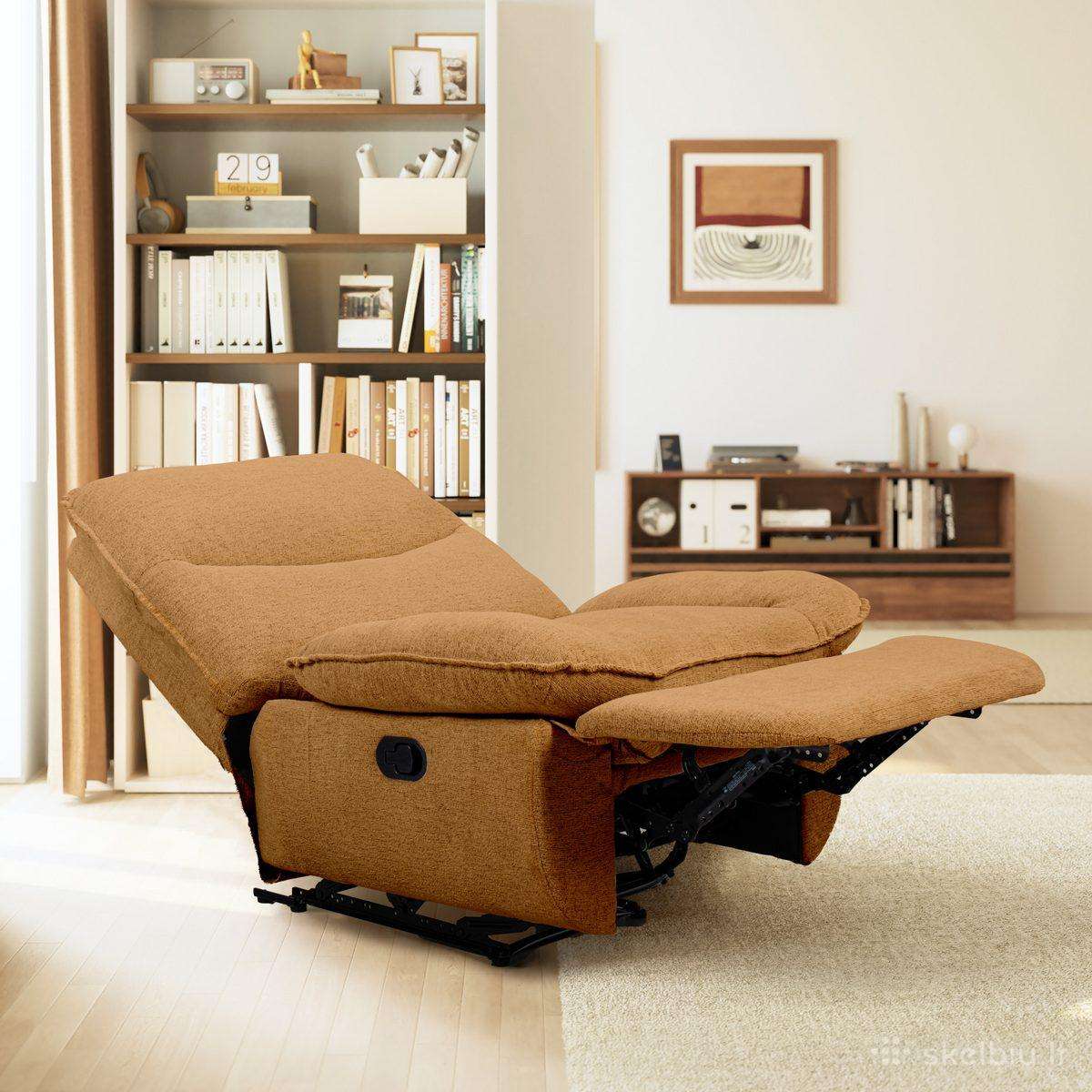 Minkštas poilsio fotelis Recliner – reguliuojamas