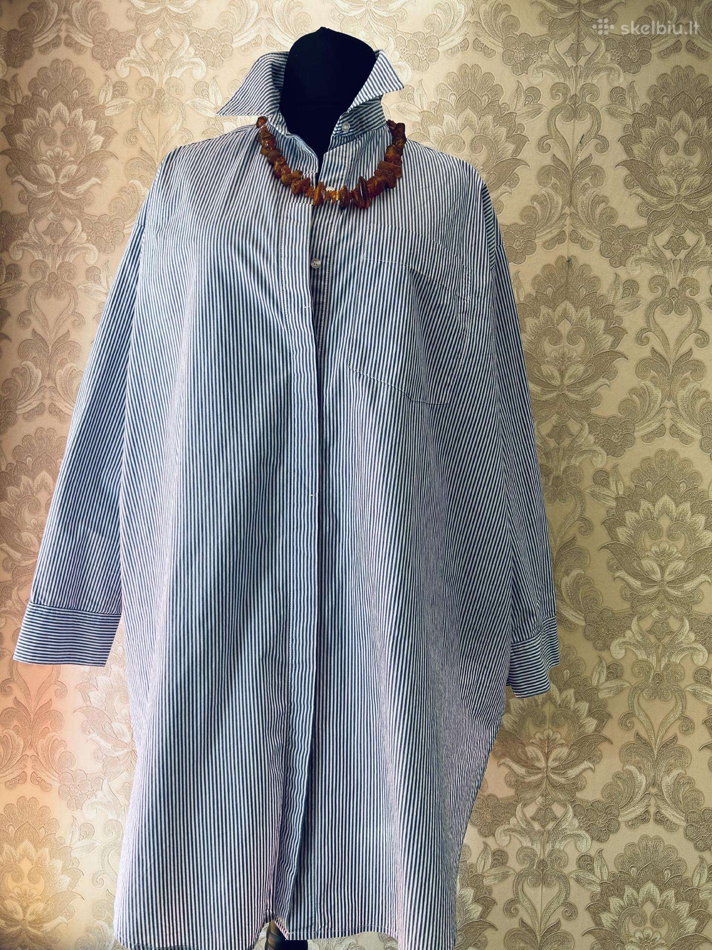 H&m ilgi dryžuoti marškiniai 100 % medvilnė