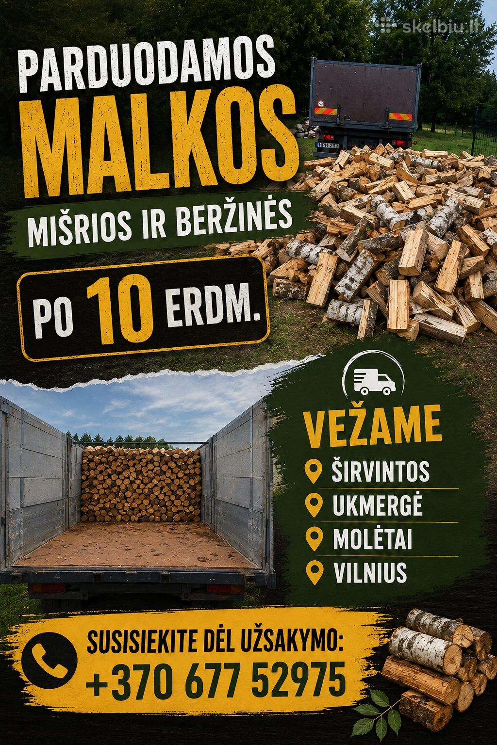 Parduodamos malkos