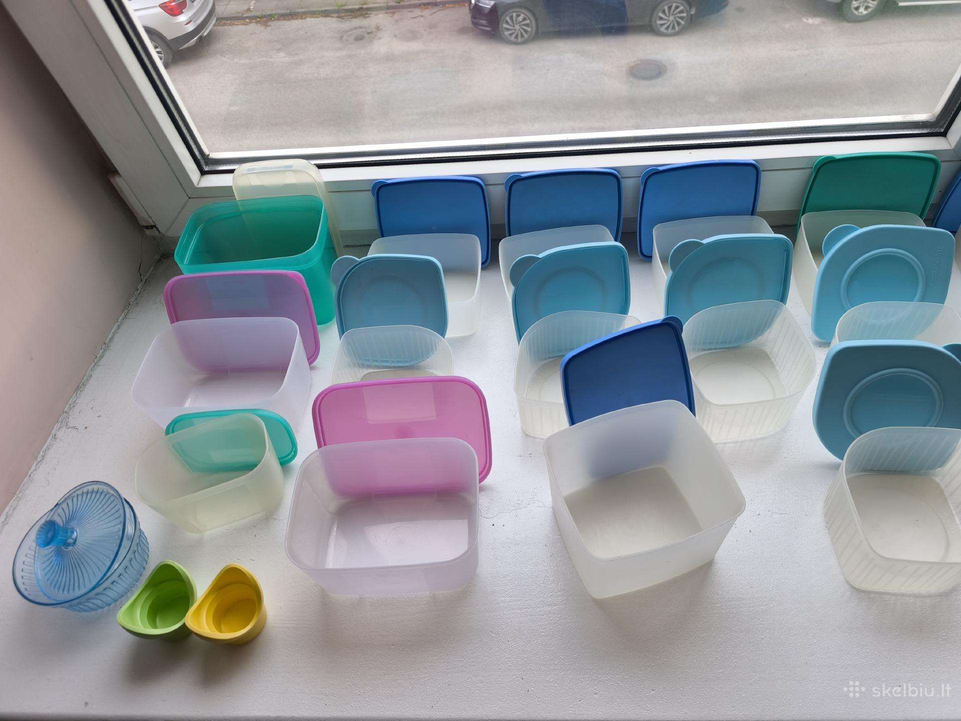 Įvairūs Tupperware indeliai