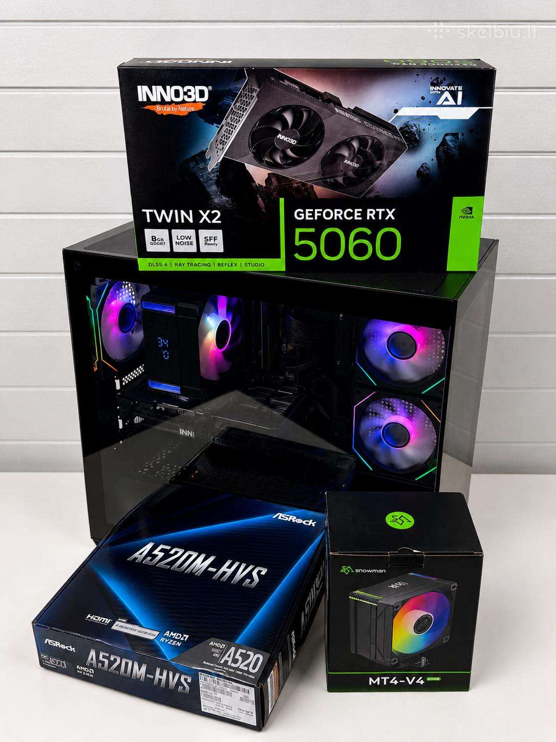 Naujas Stacionarus Kompiuteris Rtx 5060 Ryzen 5