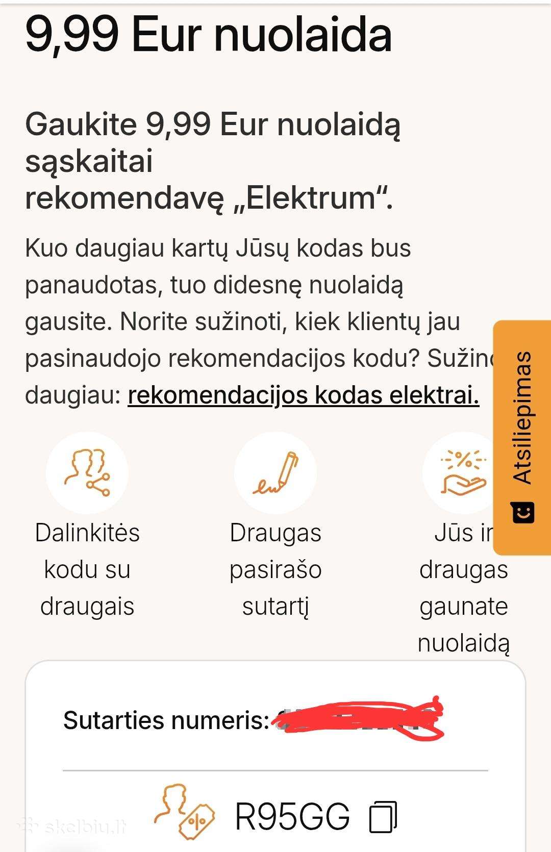 Elektrum Nuolaidos kodas -9.99 Eur