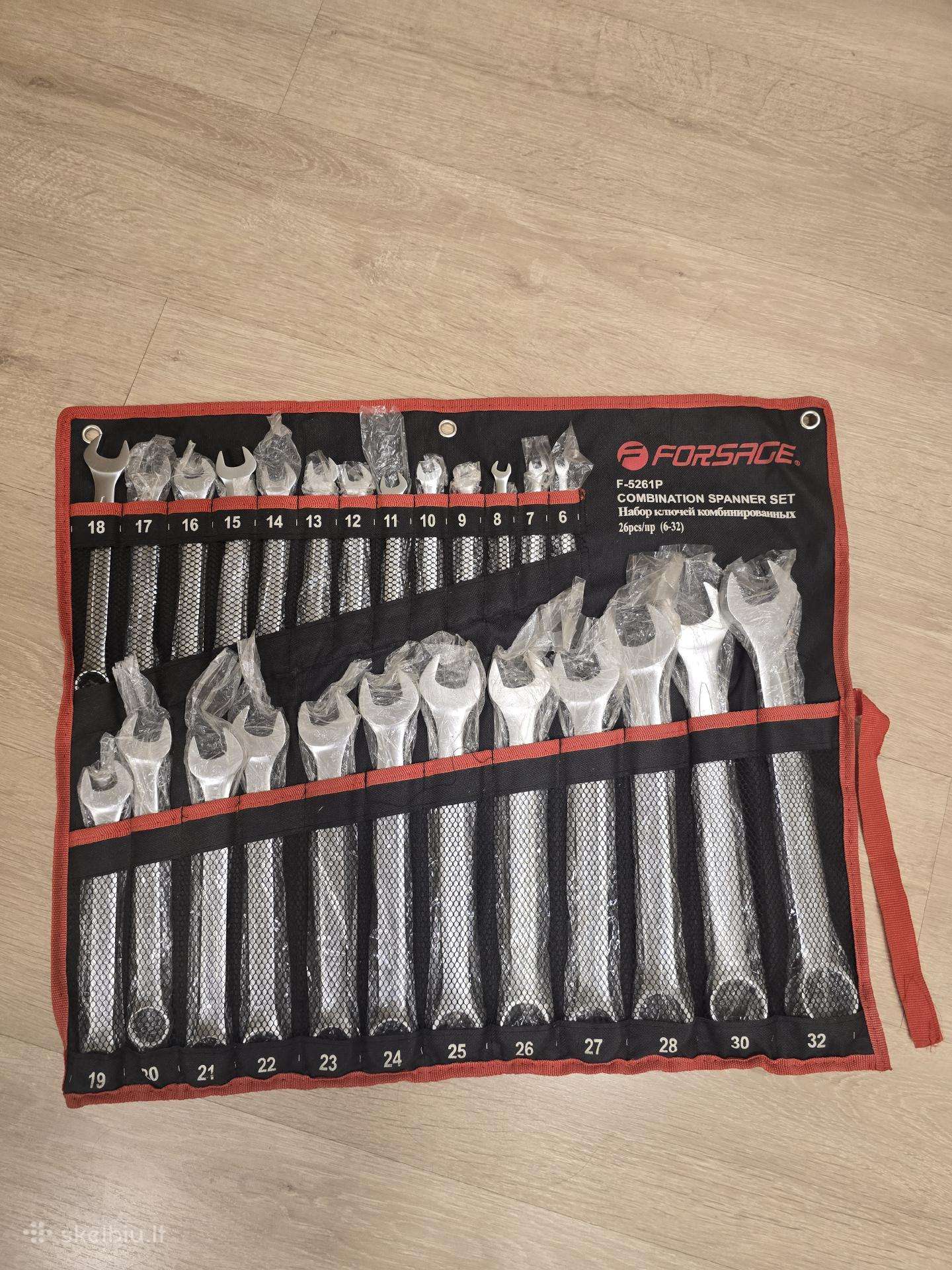 Forsage F-5261p kombinuotų veržliarakčių rinkinys
