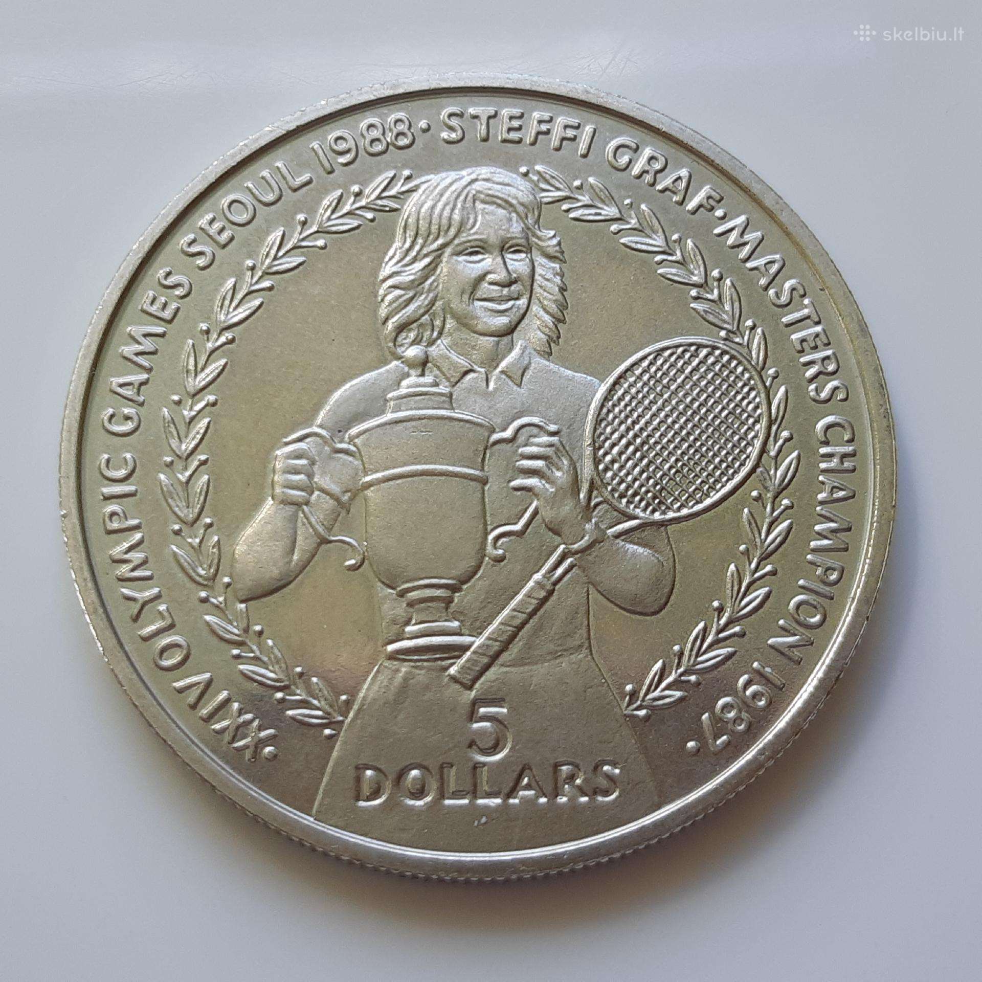 Niujė 5 doleriai Olimpiada 1988