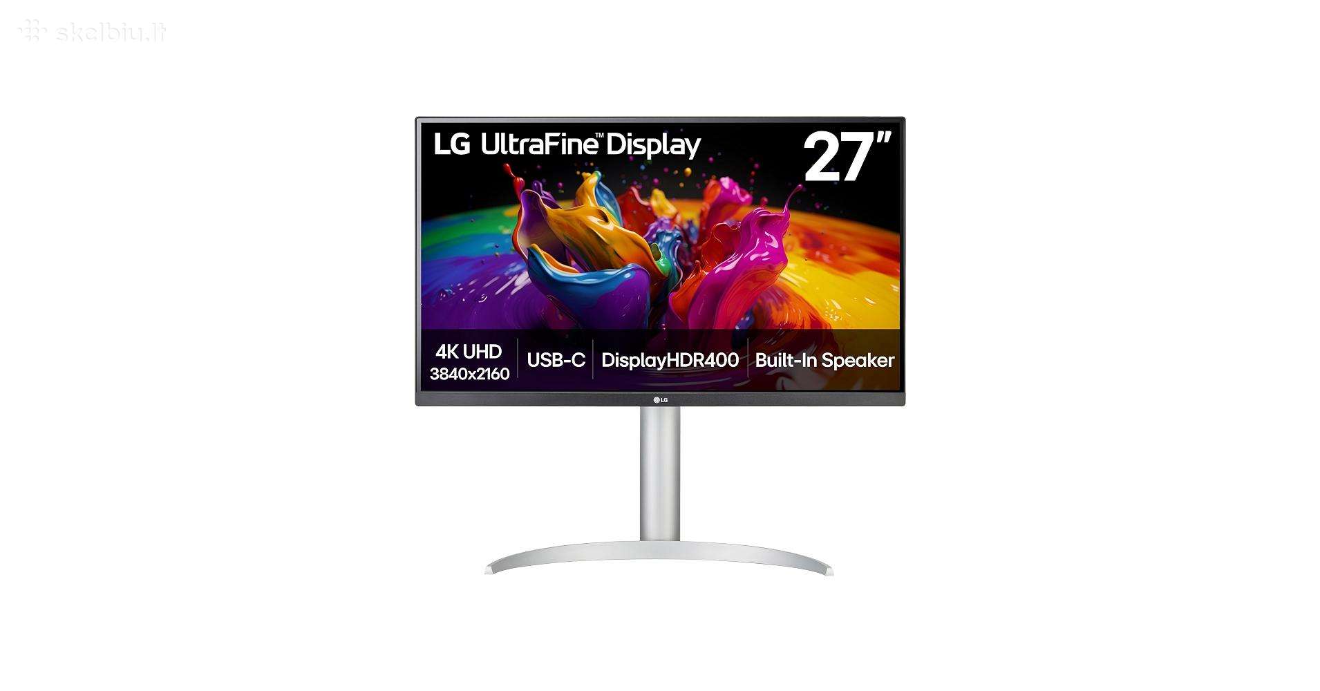 Monitorius 27" 4k, LG 27up850-w