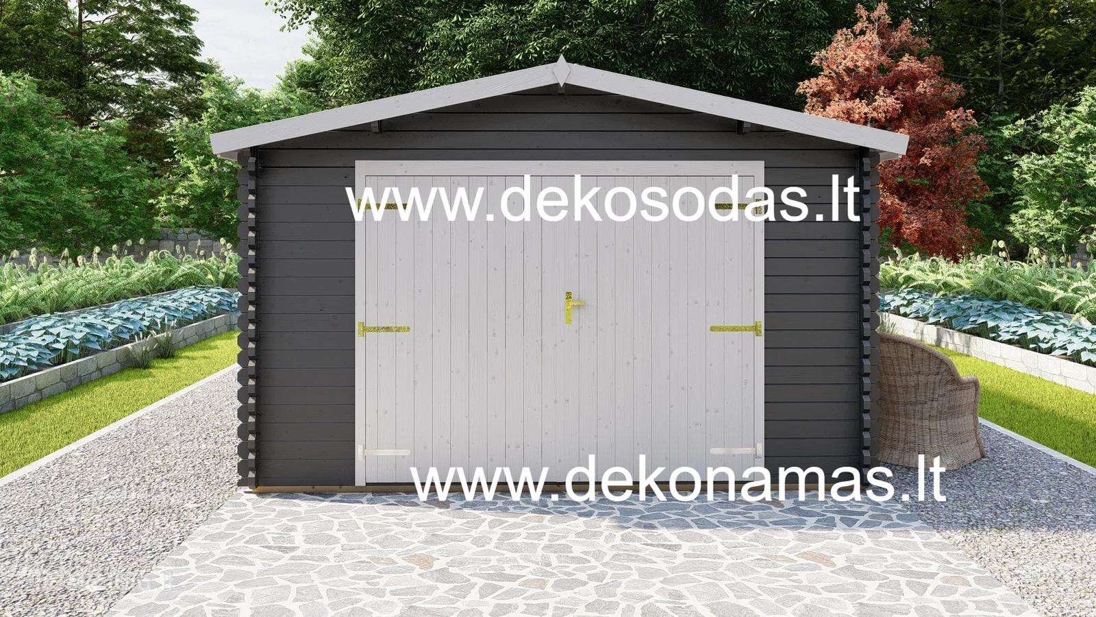 Medinis sandėliukas 5,5x2 m–2 patalpos + malkinė