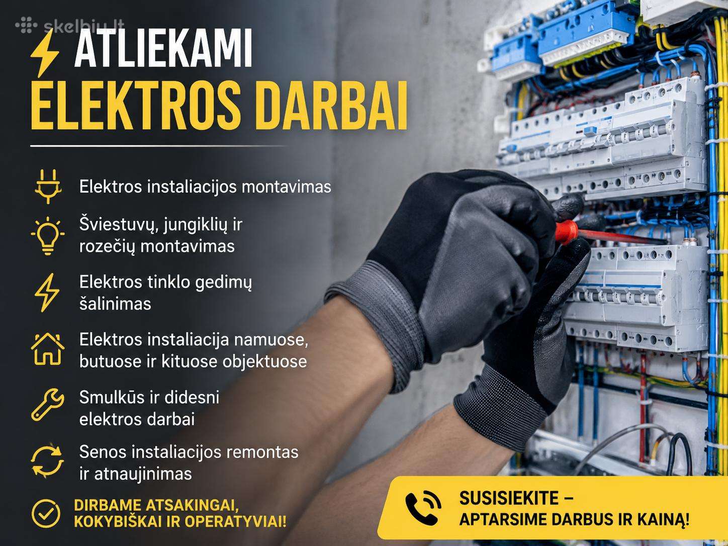 Atliekami Elektros Darbai