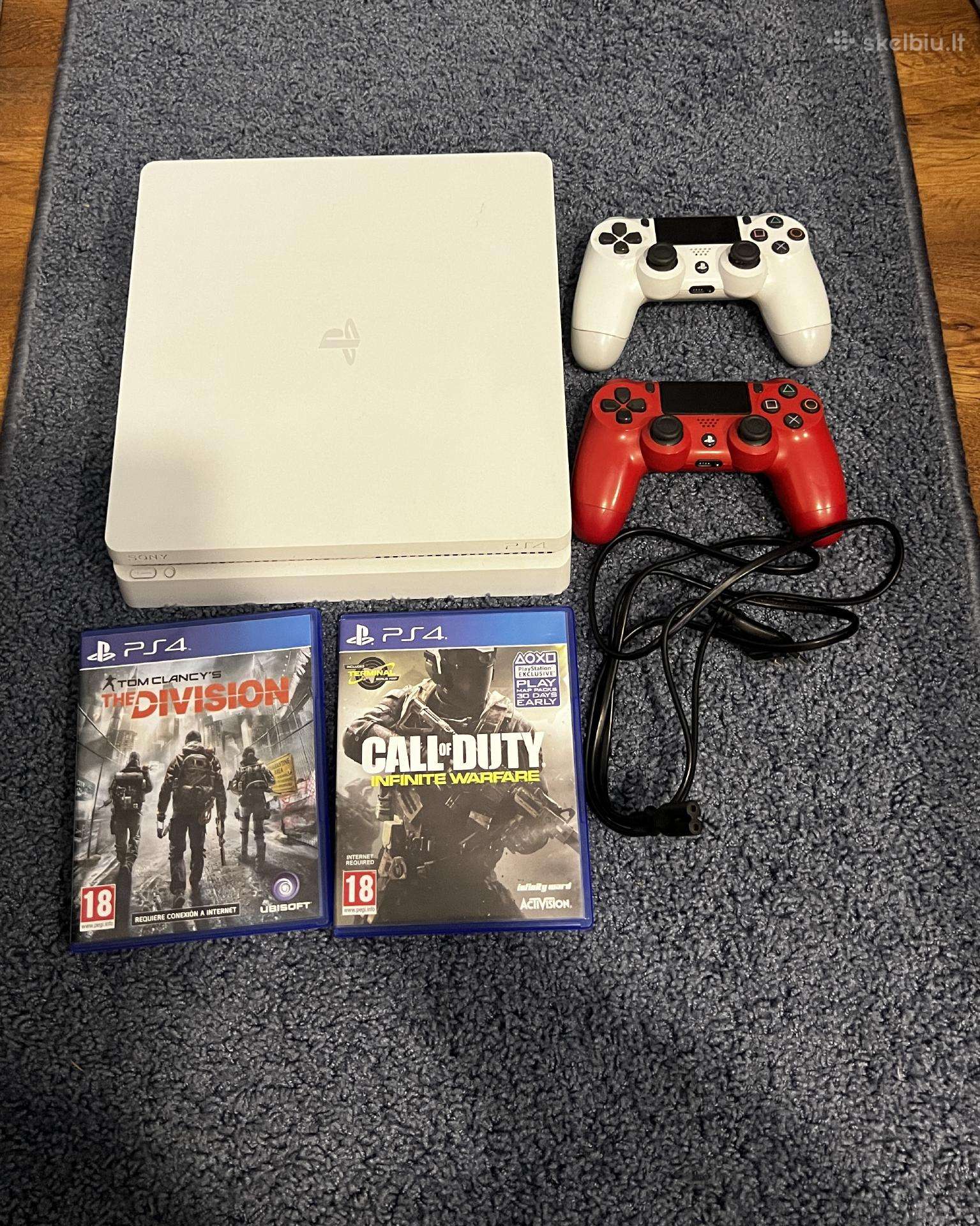 Parduodu ps4 slim balta 1tb