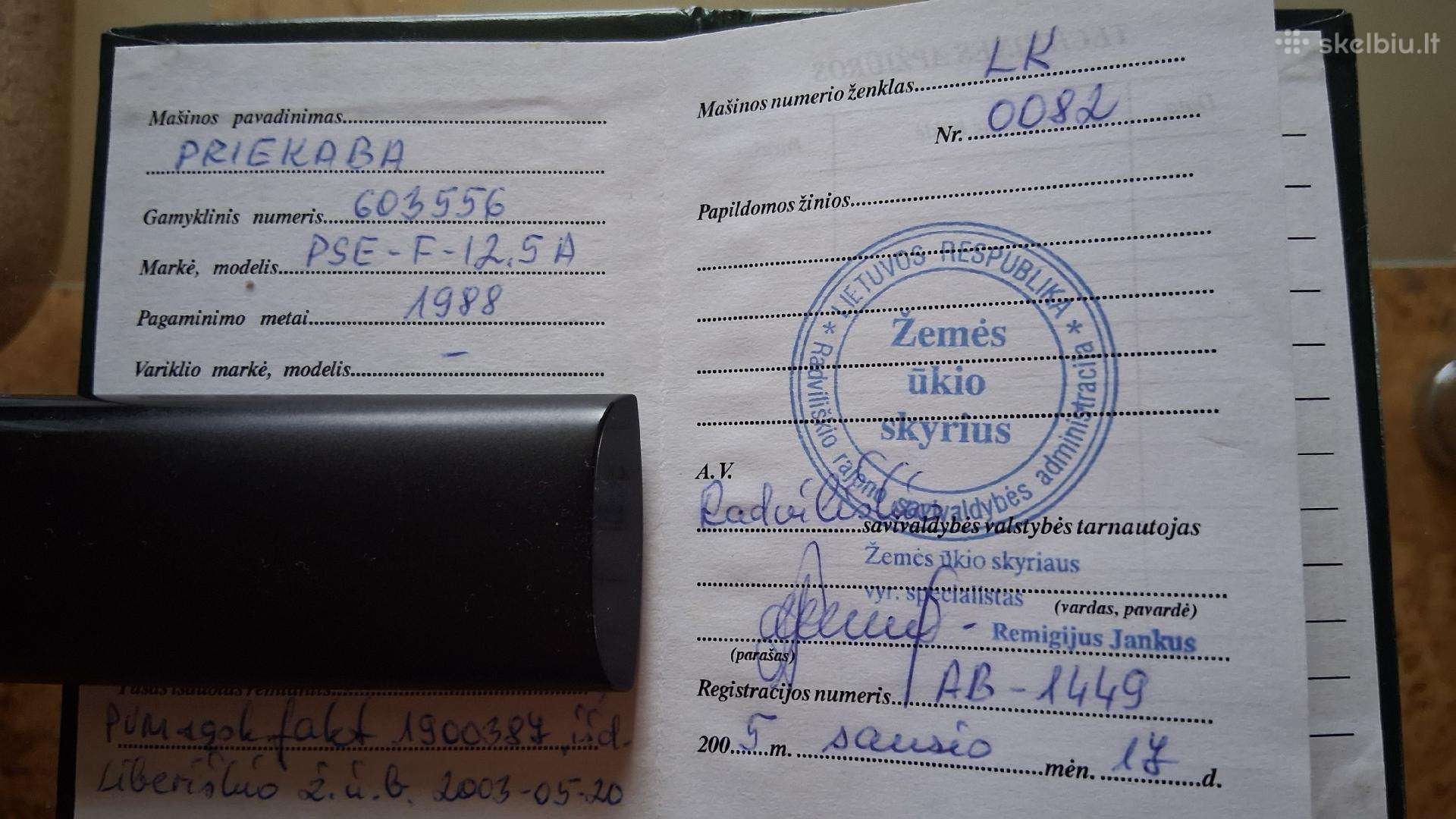 Priekabos dokumentai