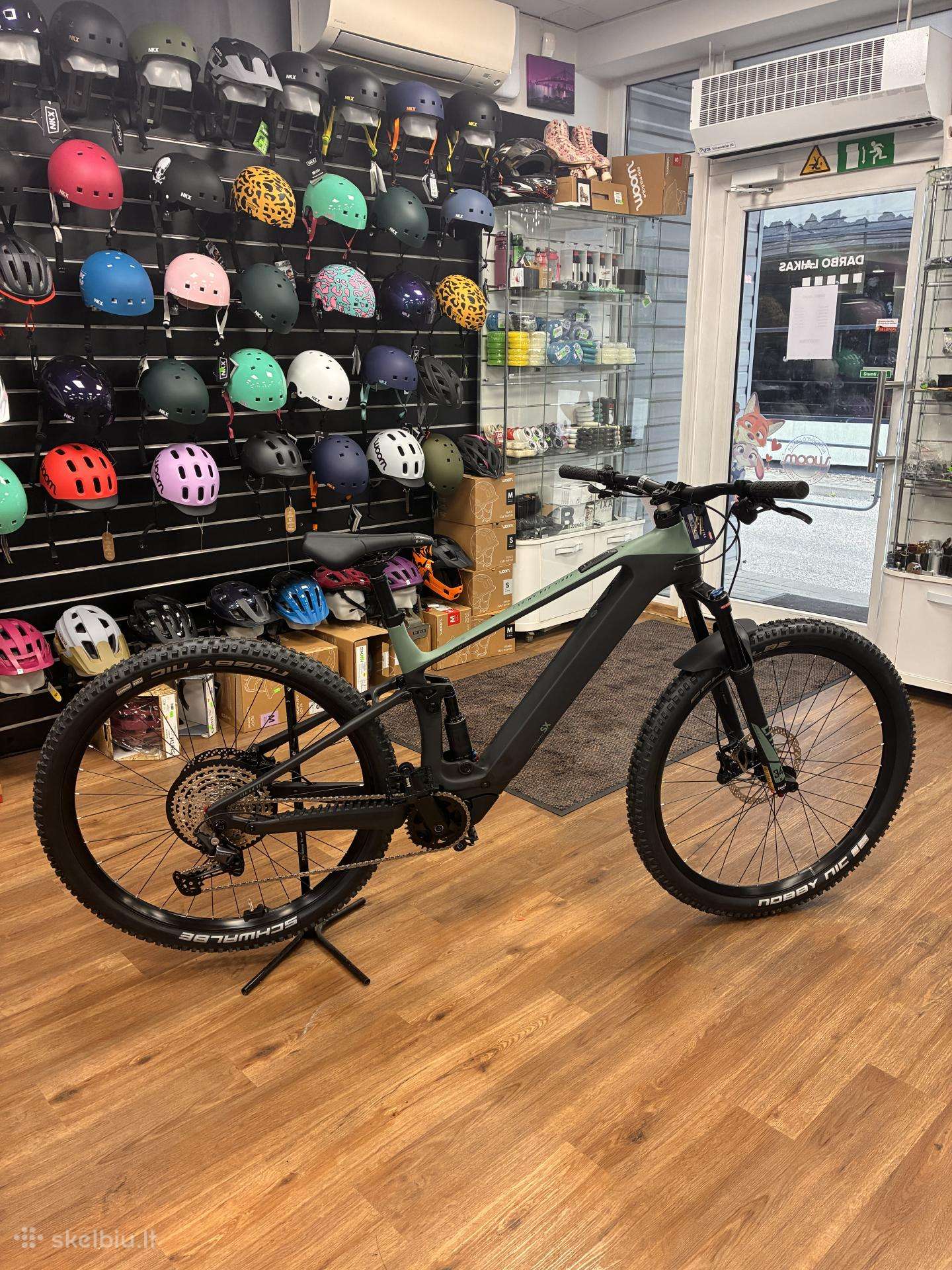 Elektrinis Carbon MTB Dviratis Full Akcija