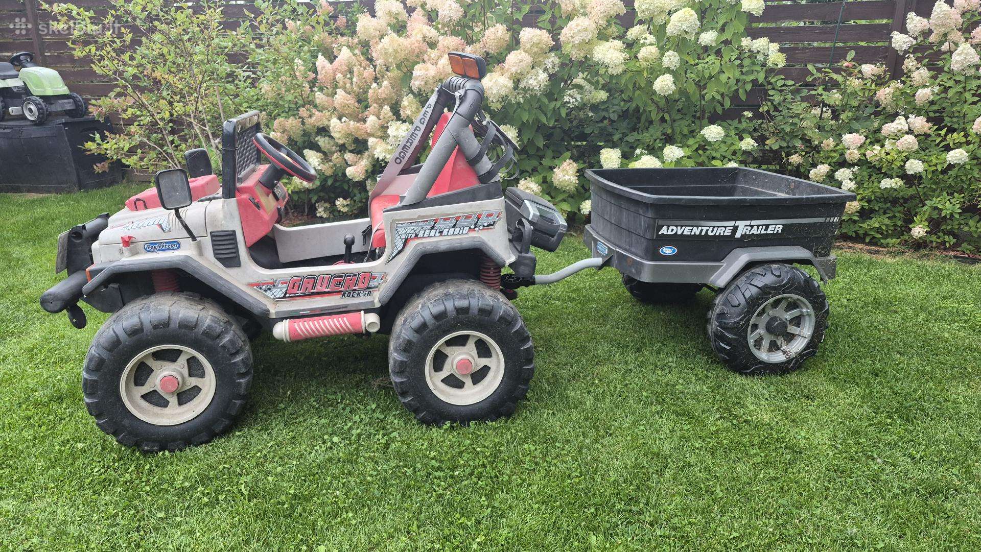 Peg Perego džipukas su priekaba