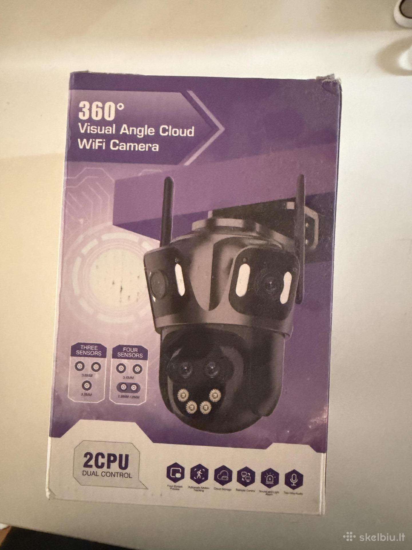 Ip WiFi kamera 360 laipsnių, 4 objektyvai, Cloud