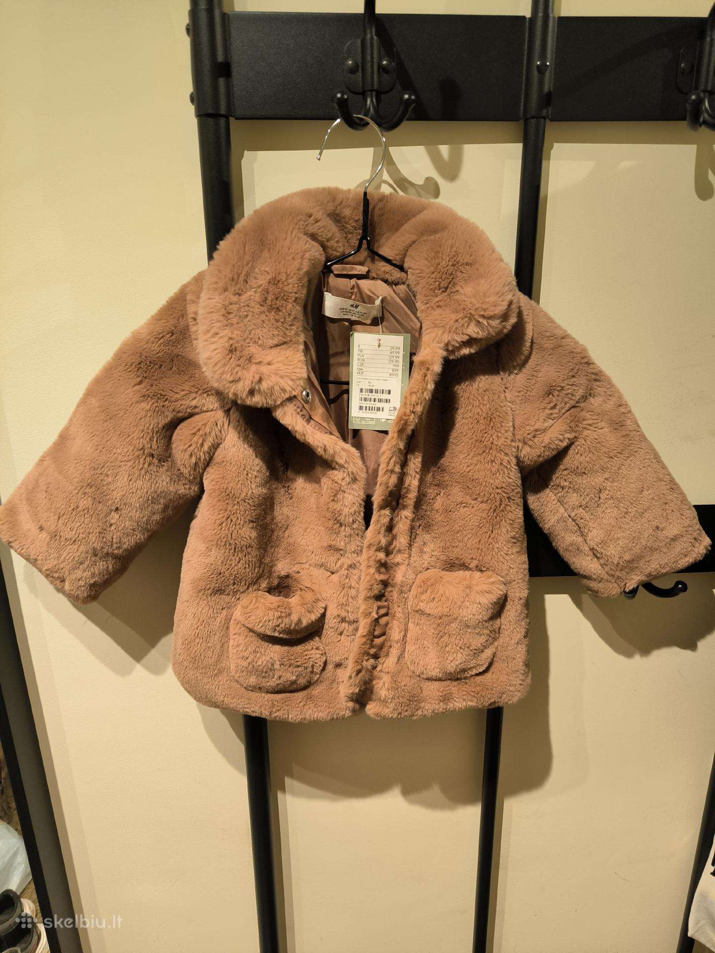 H&m nauji vaikiski dirbtinio kailio kailinukai 92