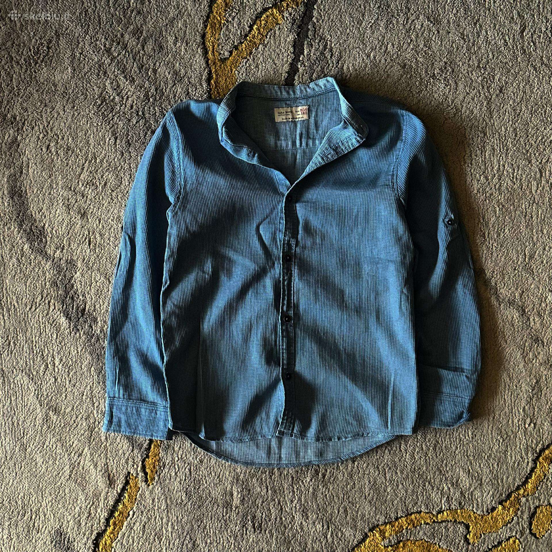 Zara Boys marškiniai mėlyni languoti