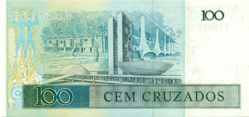 Brazil 100 cruzados 1986-1988. Unc. P