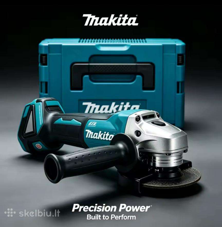 Makita Dga404 18v 100mm pilnas komplektas