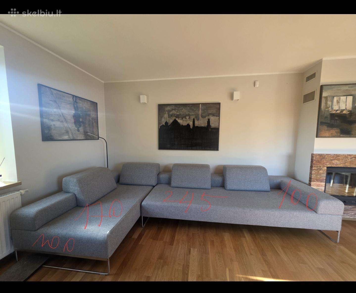 Noti Rosco sofa - dvi dalys - natūrali vilna.