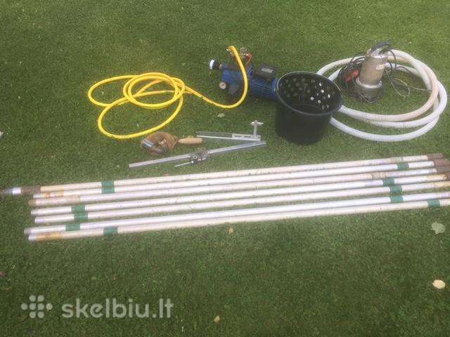 Komplektas gręžti abisininius gręžinius