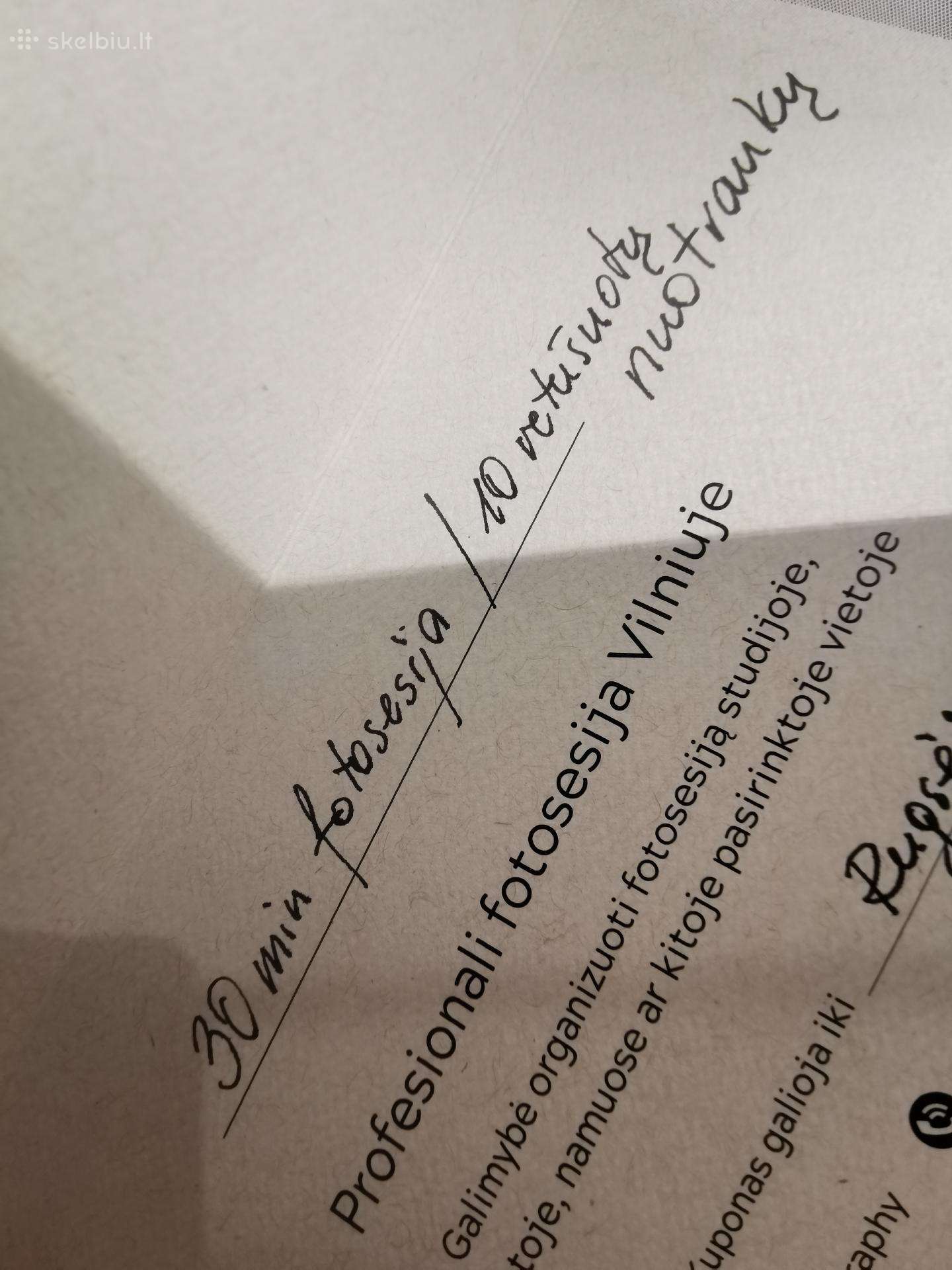 Dovanų kuponas asmeninė fotosesija