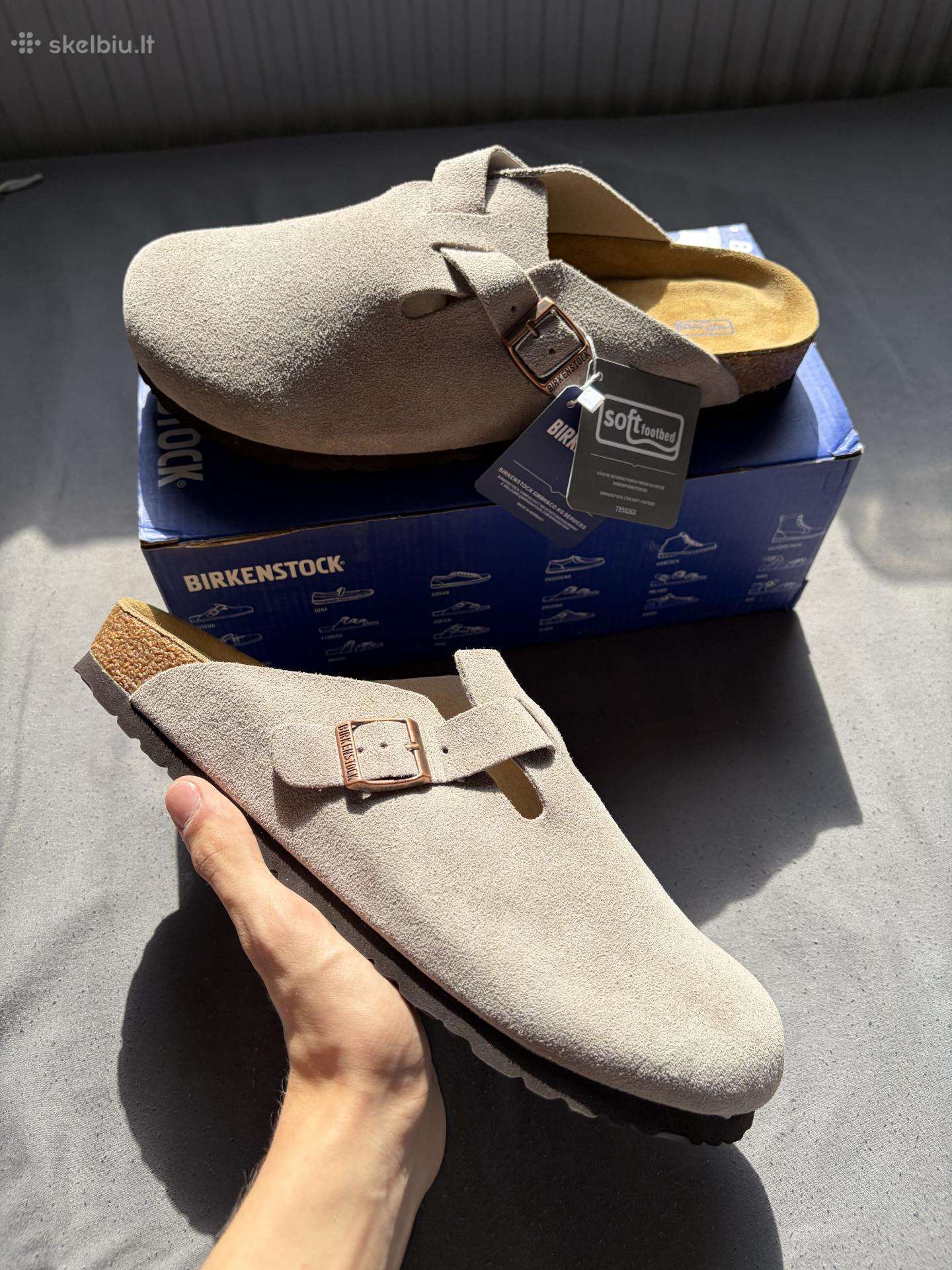 Birkenstock Boston grey pilki
