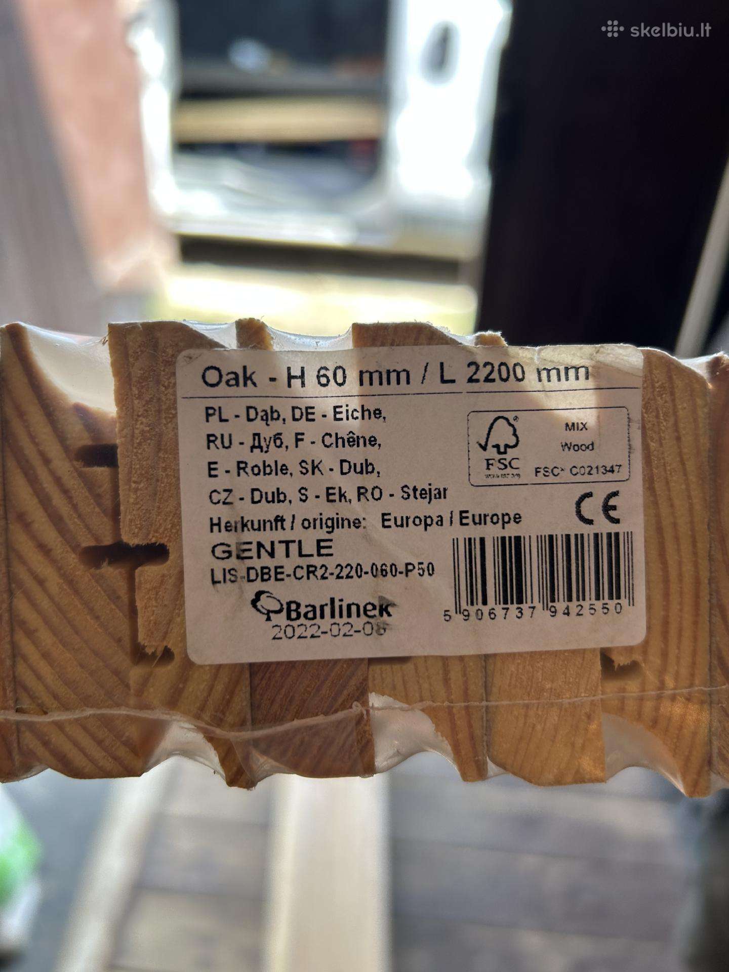 Medine grindjuoste Barlinek H 60 mm/l 2200 mm