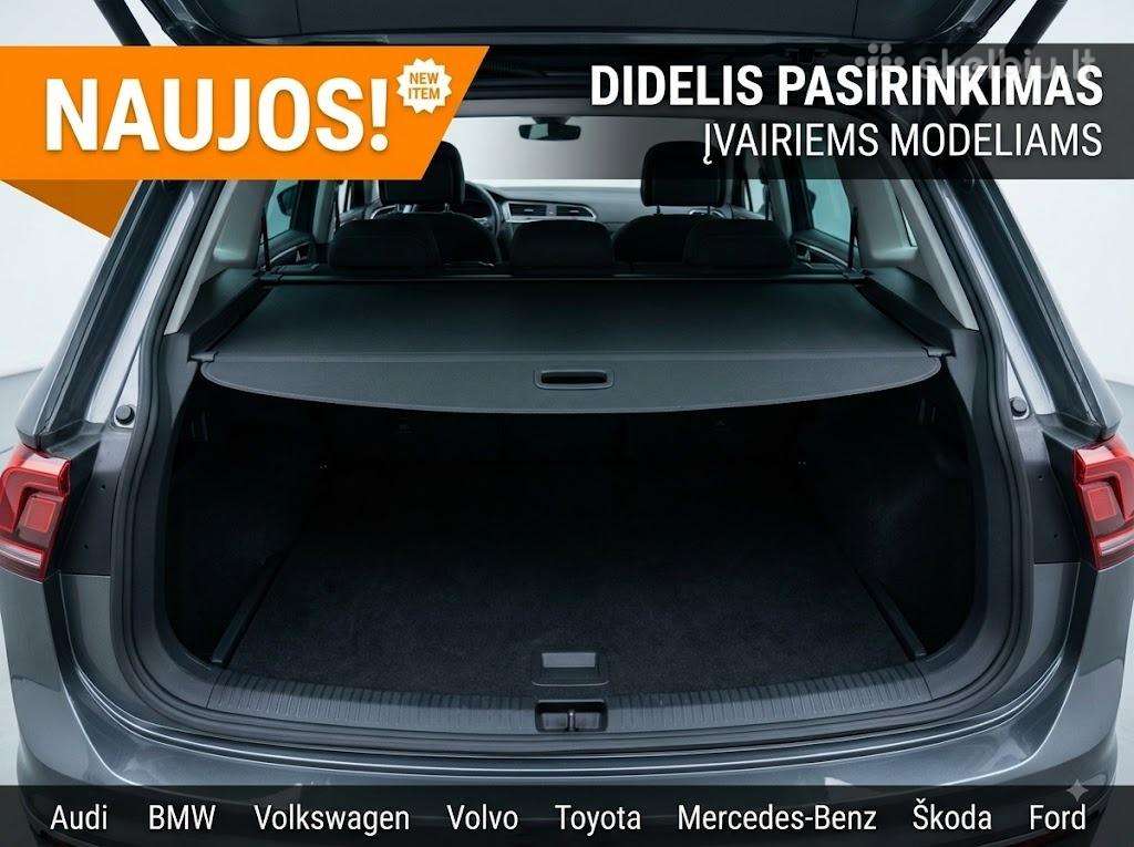 Naujos automobilių bagažinių palangės, užuolaidos