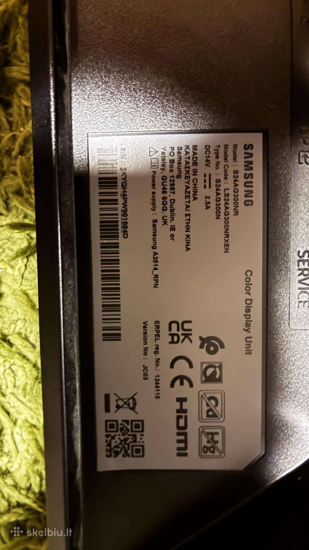 Samsung 144hz monitorius