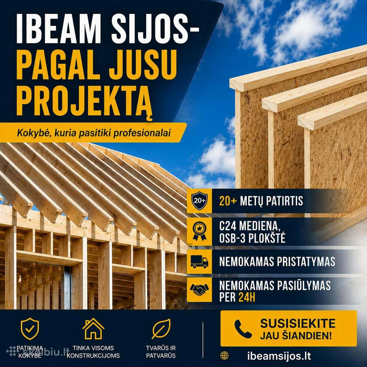 Ibeam sijos Nemokamas pristatymas visoje Lietuvoje