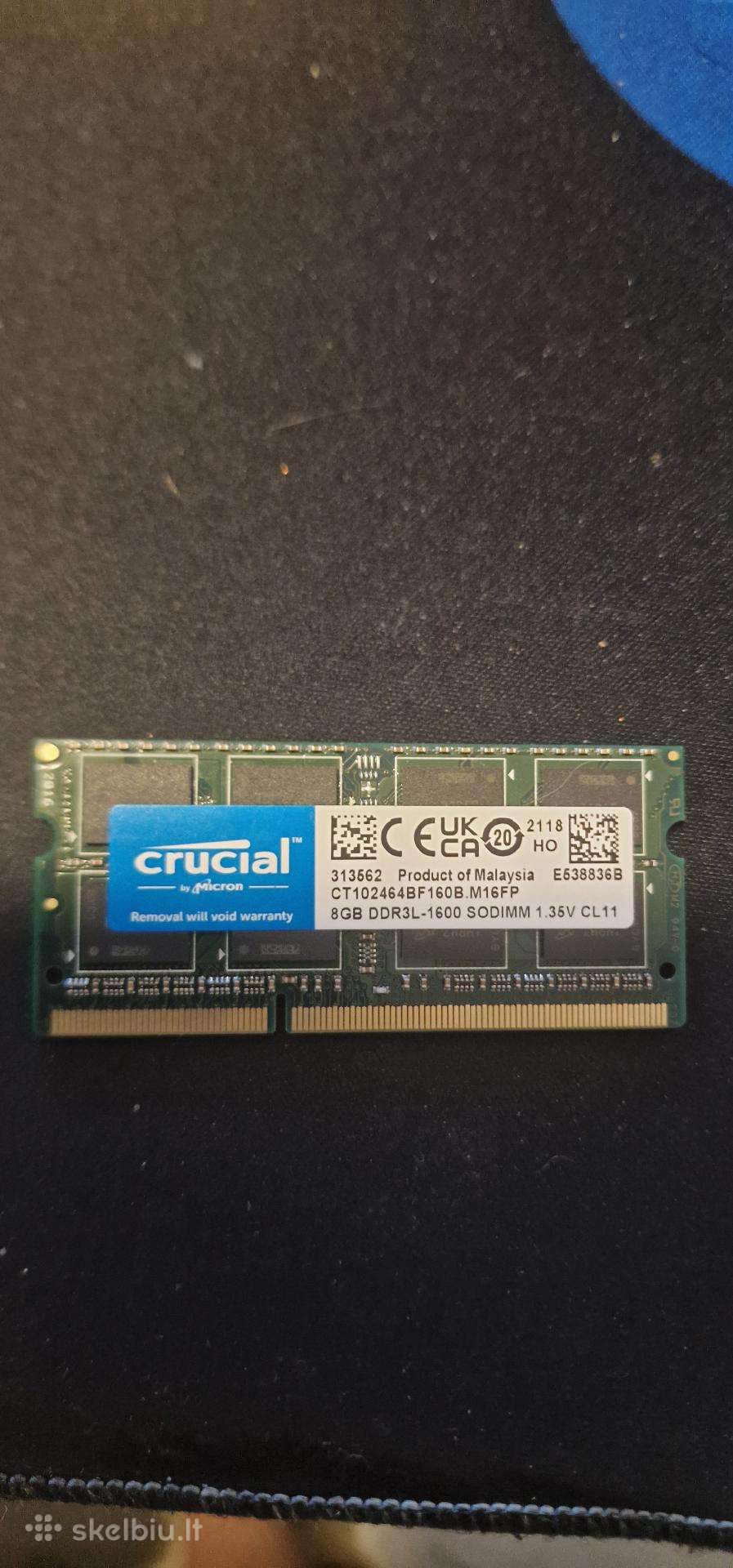 Crucial RAM 8gb Ddr3l