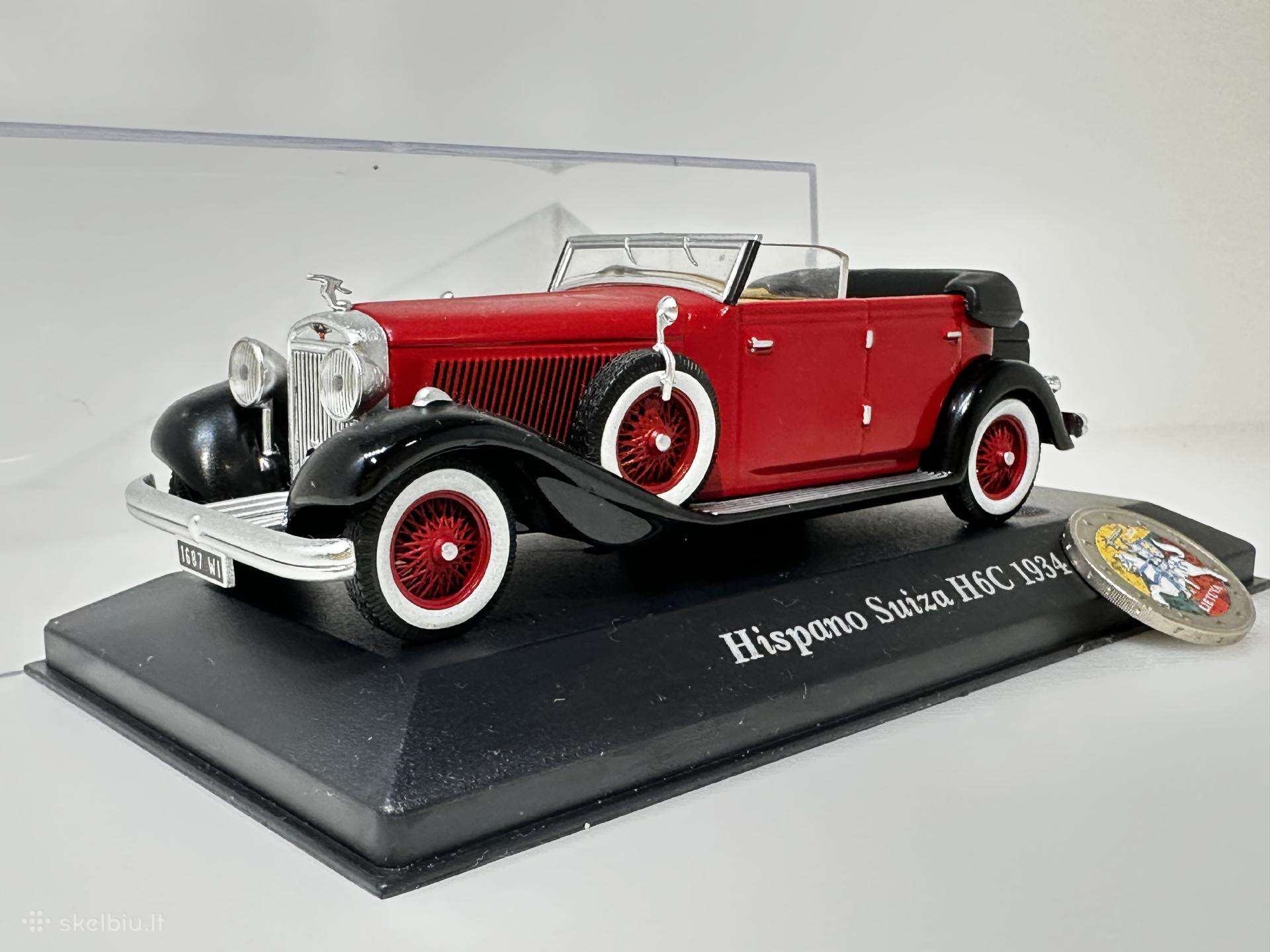 Hispano-suiza H6c 1934 raudona/juoda 1:43 Altaya