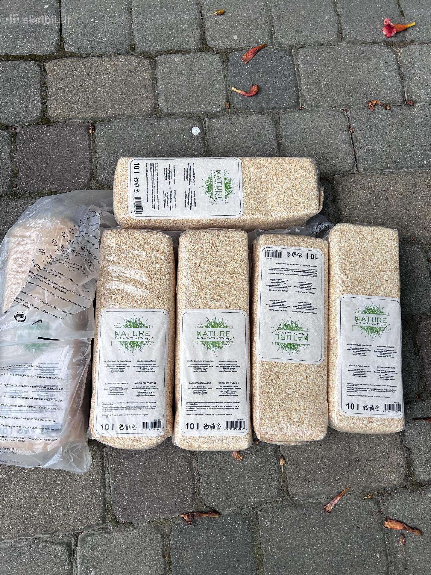 Medžio drožlės graužikams