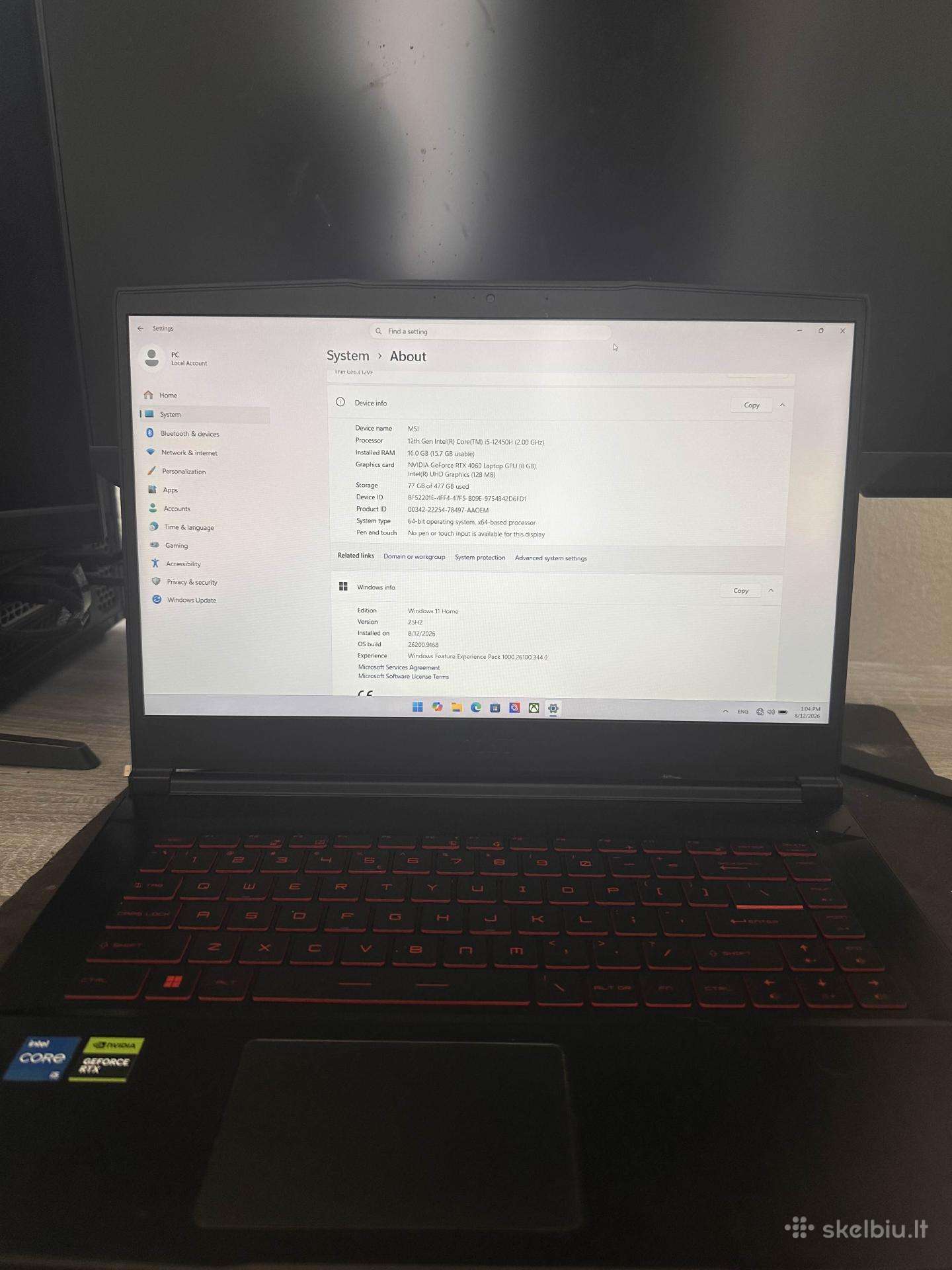 Msi Thin Gf63 12vf