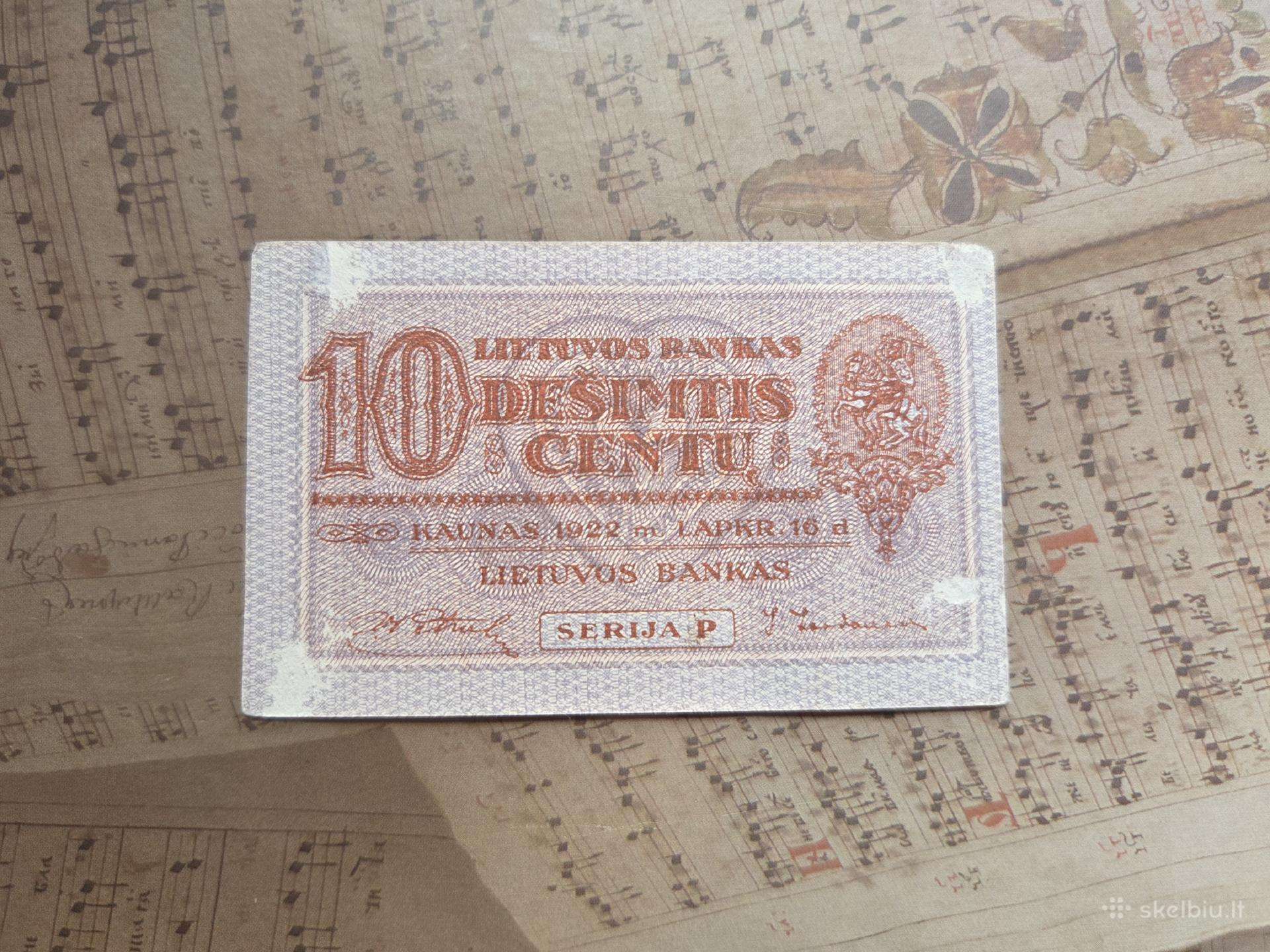 10 centų 1922 Lietuva