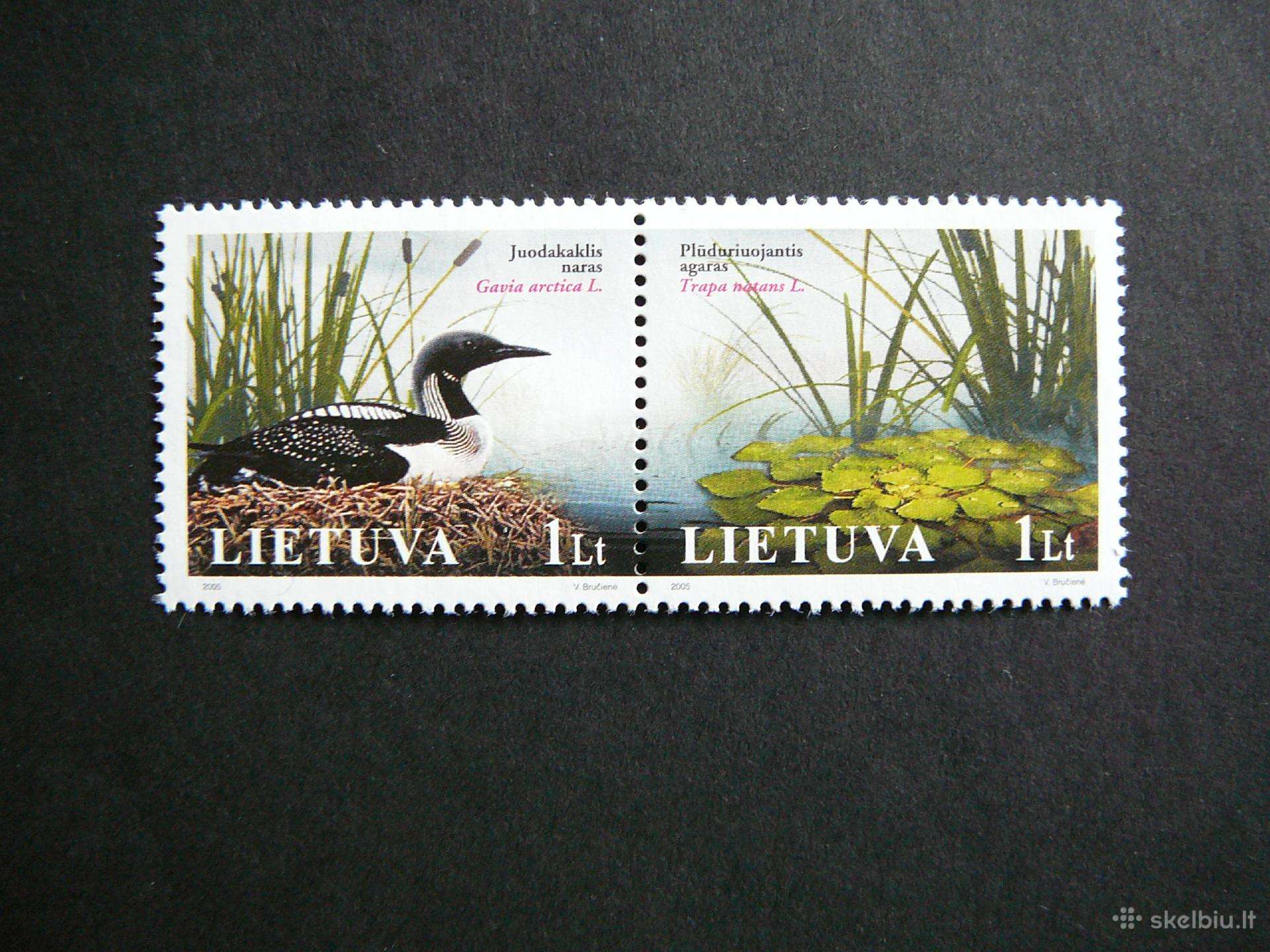 Lietuva 2005 Fauna Flora Pauksciai Mnh lit883/4S