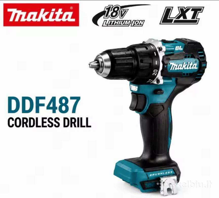 Makita Ddf487z 18v, Lxt, 40 Nm, bešepetėlis