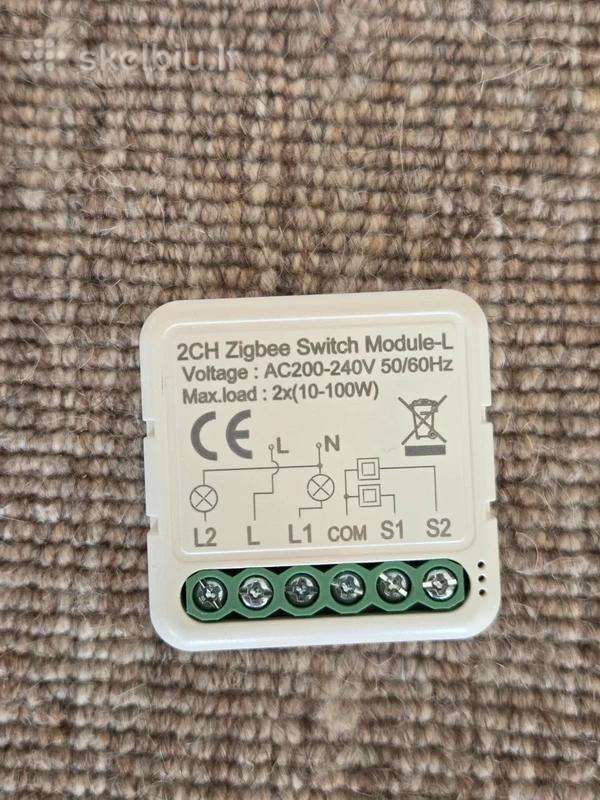 2 kanalų Zigbee jungiklio modulis