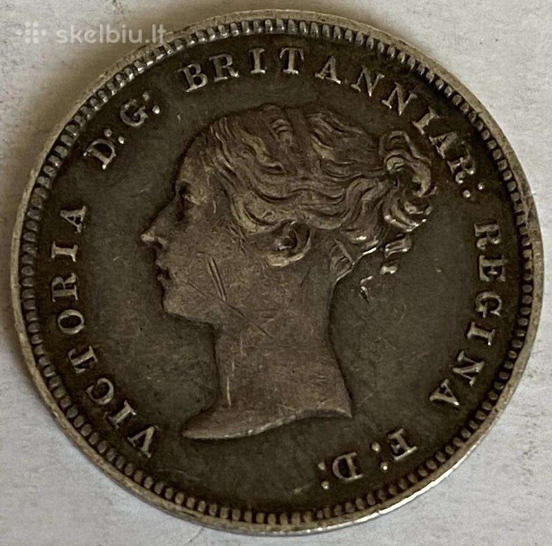 Jk (Didžioji Britanija) 4 pensai (Groat) 1870