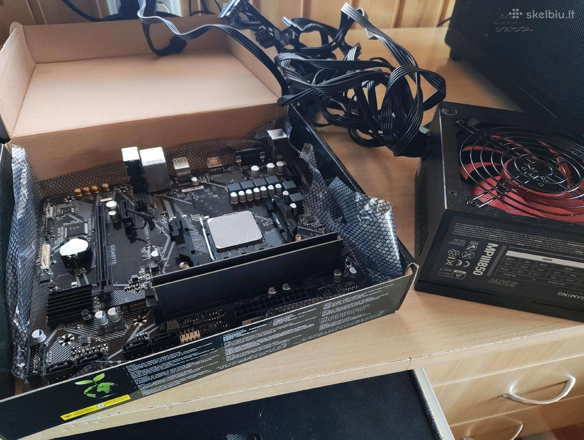 Ryzen 5 3600, Gpu, RAM, MB komplektas