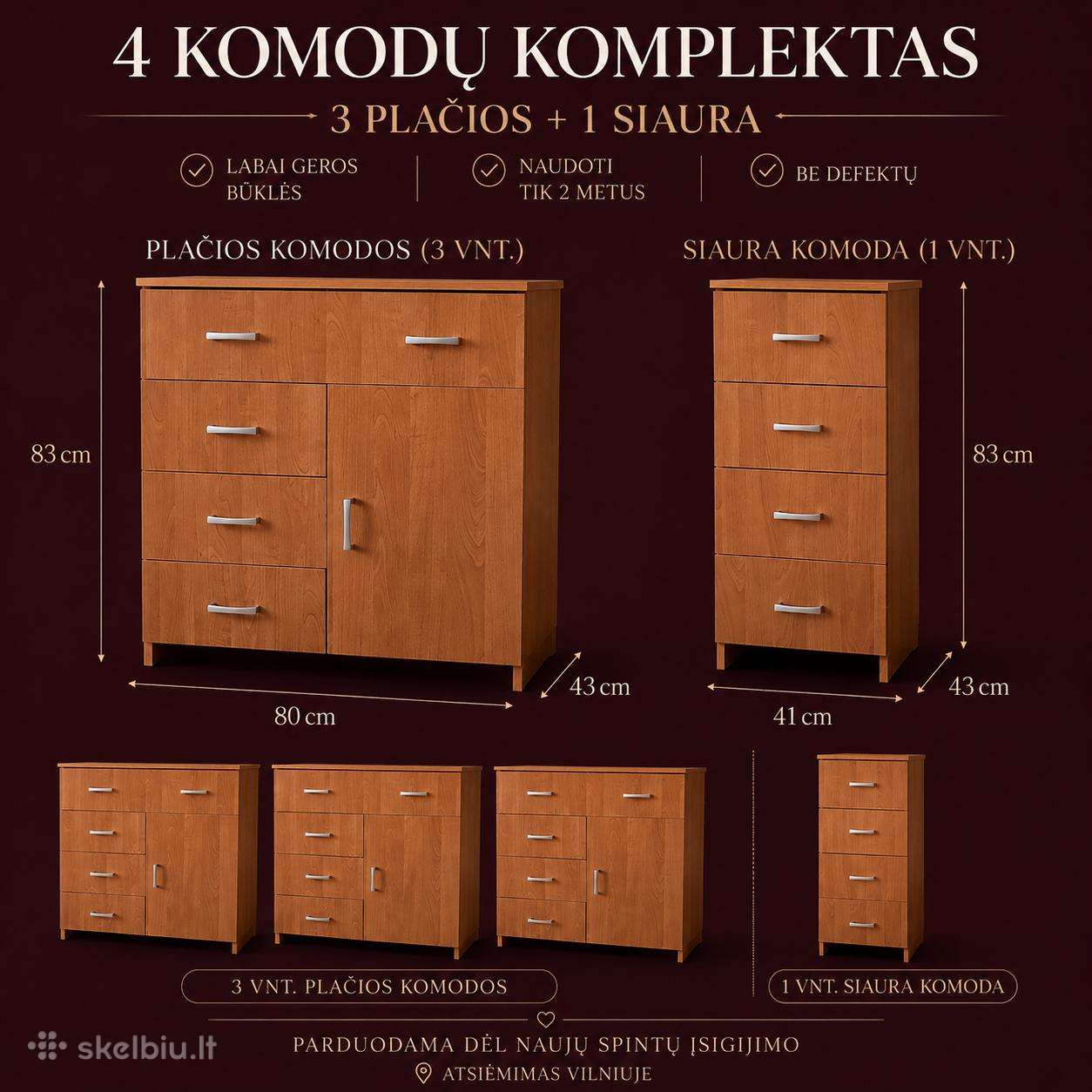 Komodos l.geros būklės