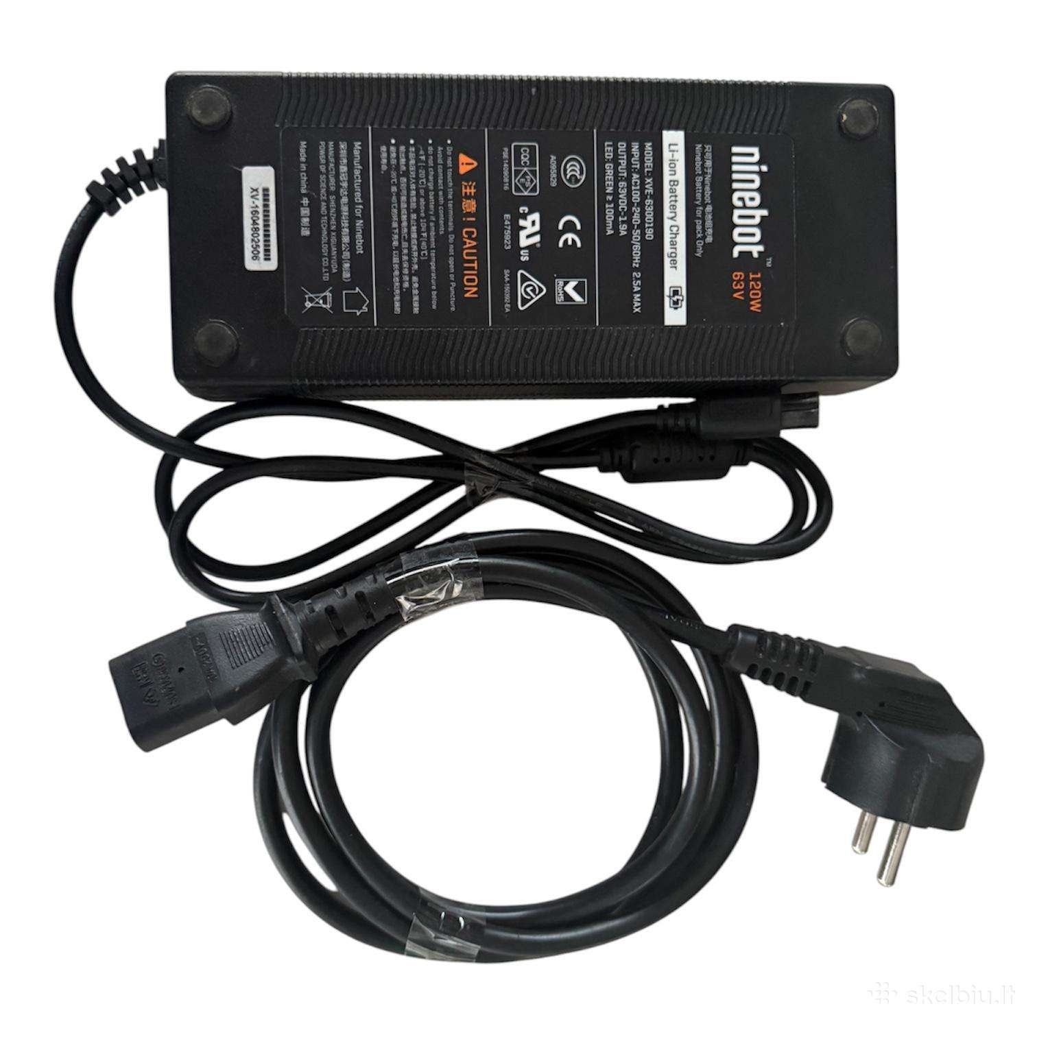 **Originalus Ninebot įkroviklis 63 V / 120w