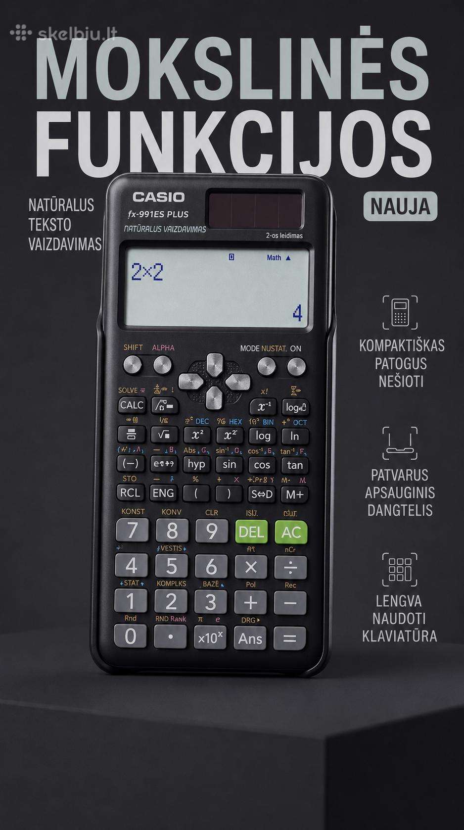 Casio fx-991 Es Plus 2nd edition ( naujas)