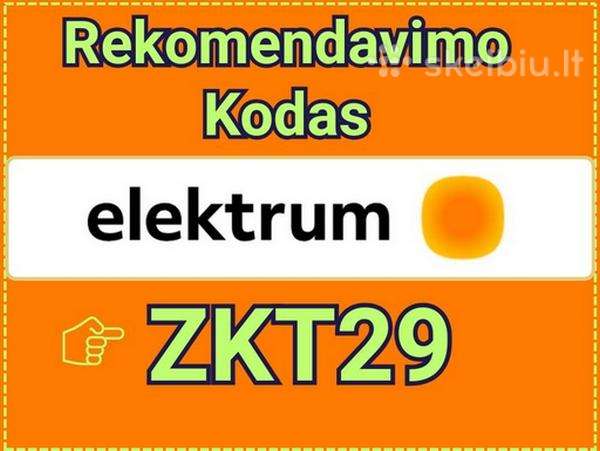 Elektrum Kodas Zkt29 - 15€ Dovana