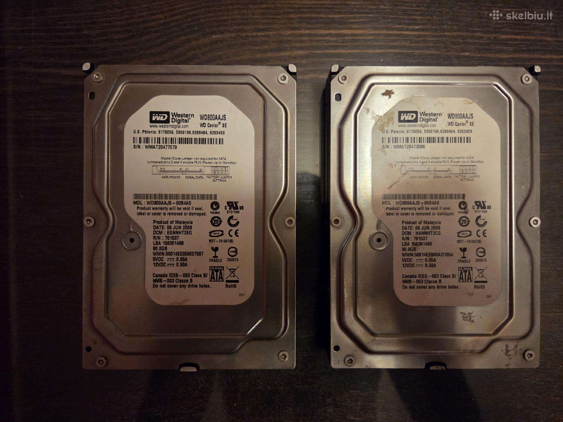 2x Wd Caviar 80gb Sata