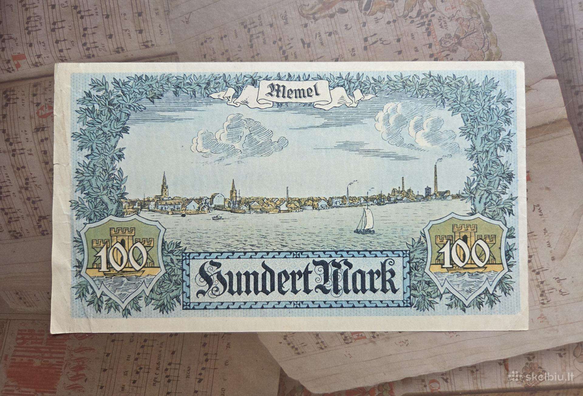100 mark 1922 Memel Klaipėda