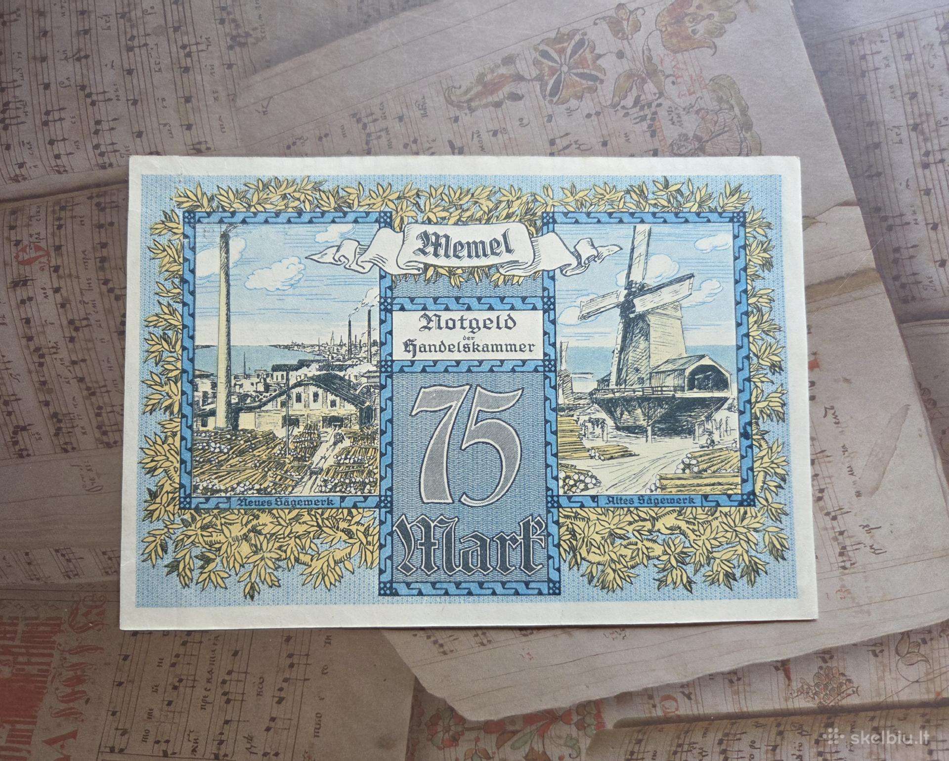 75 mark 1922 Memel Klaipėda